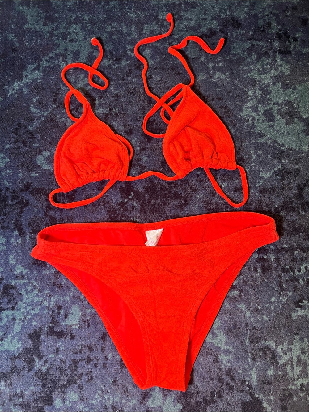 Red Triangle String Bikini Set - Women Swim